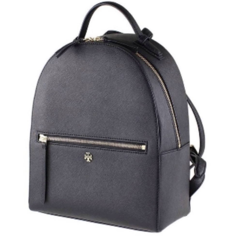 Tory Burch Black Saffiano Leather Mini Backpack